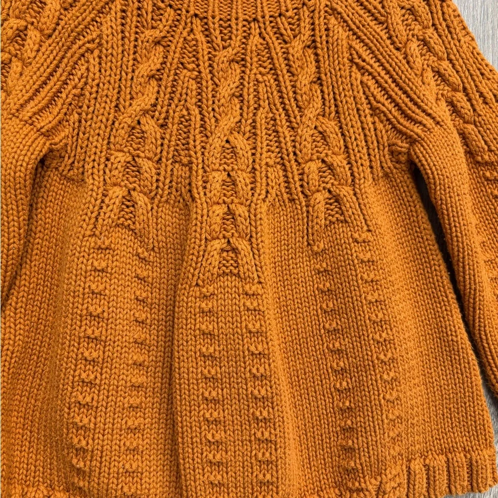 Garnet Hill Kids Goldenrod 100% Pima Cotton Sweater Sz S - Picture 3 of 9
